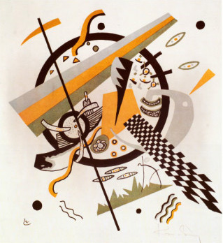 Composition with Schachbrettstreifen Kandinsky